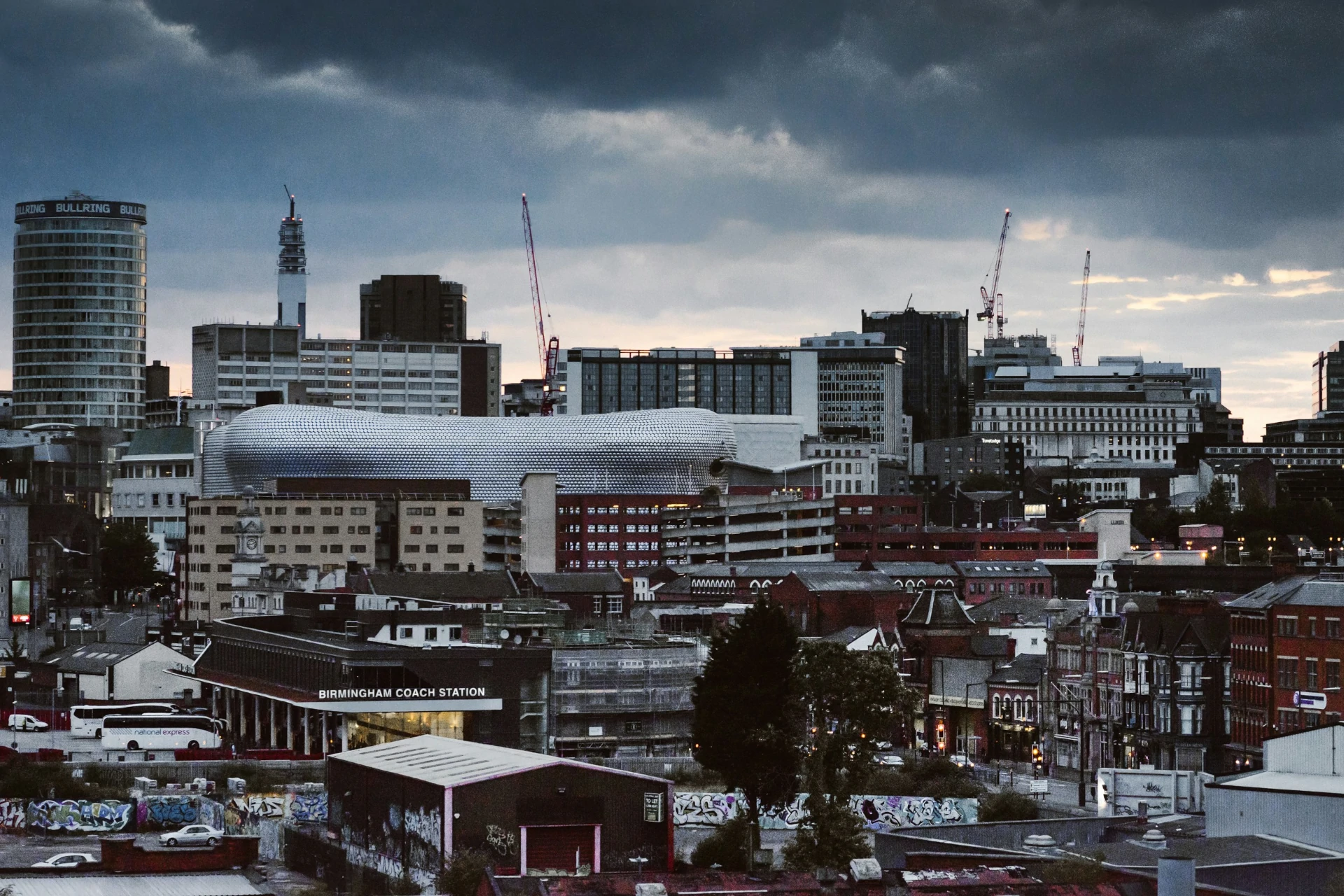 An image of the Birmingham Cityscape.
